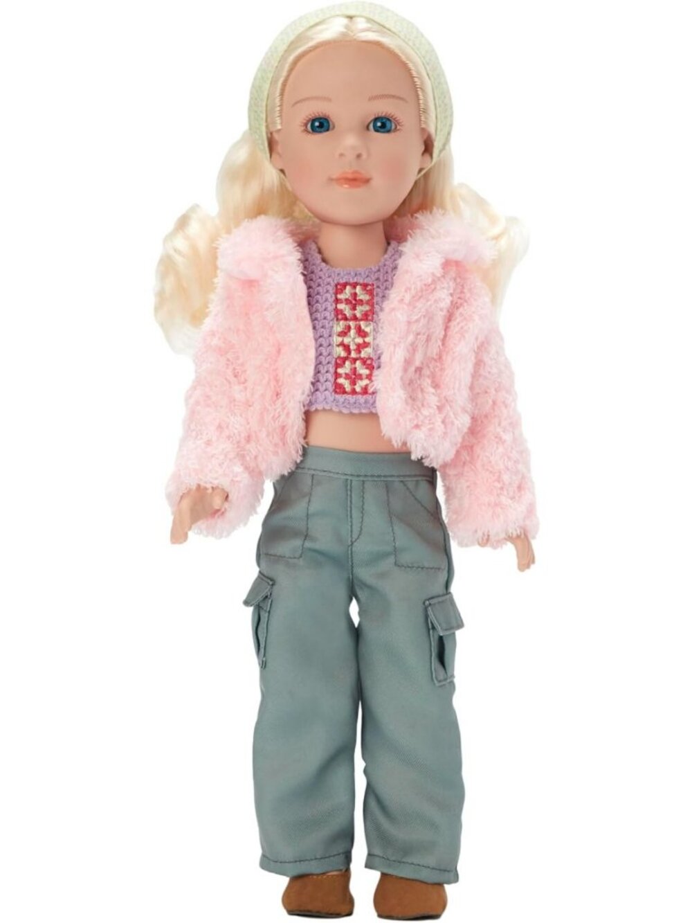 14-Inch Light Skin Tone Doll with Blue Eyes & Blonde Hair - Perfect for